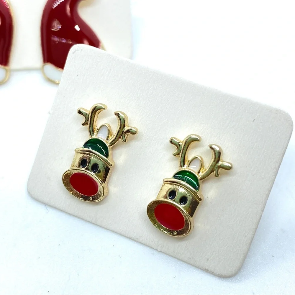 Christmas Holiday Post Earrings Bundle of 3 Pairs